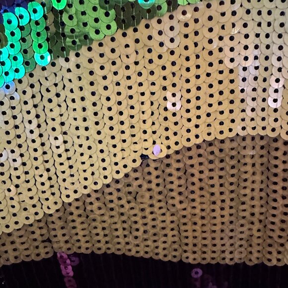 Jennafer Grace “Rainbow Road” Faux Fur & Sequin Jacket | XL | Rare Find! - Picture 13 of 15